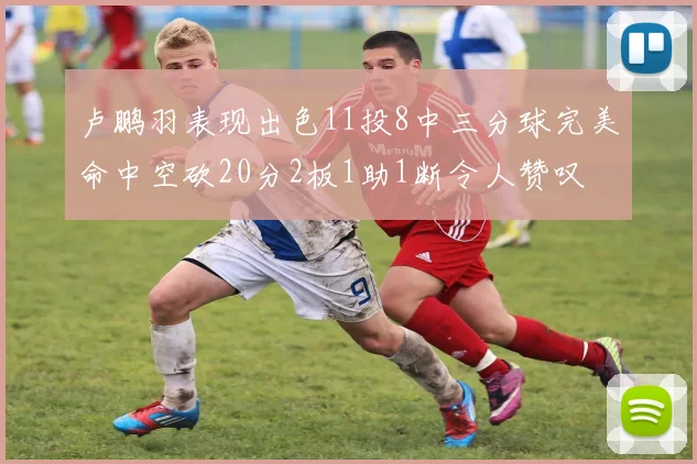 卢鹏羽表现出色11投8中三分球完美命中空砍20分2板1助1断令人赞叹